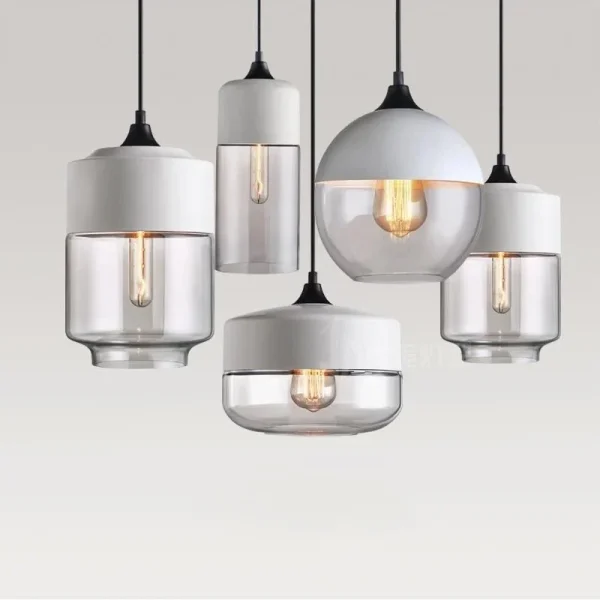 Nordic LED Glass Pendant Lights Lumin rias Modernas Arte Em Madeira Criativa Quarto Jantar Sala De 2 luminarias Miresa Lustres e arandelas em promocao e barato