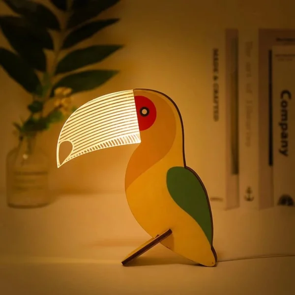 Animais LED Cultura Pop Madeira e Acrílico