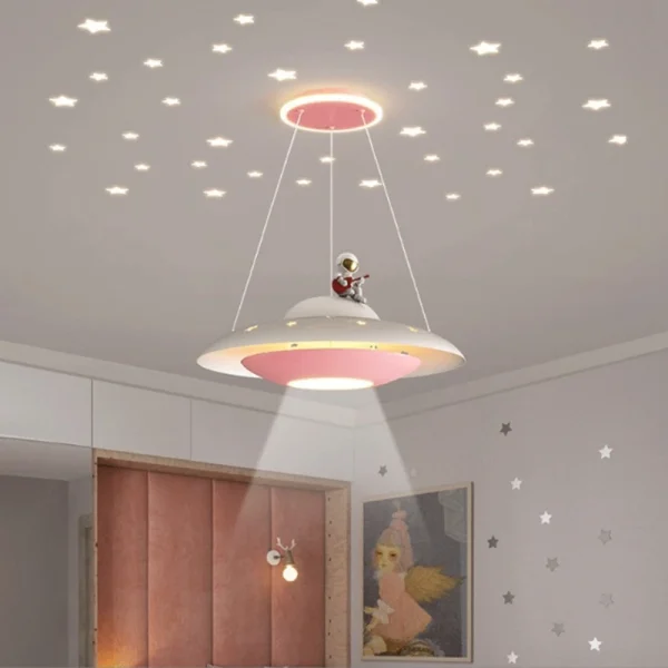 L mpada de teto inteligente moderna para meninos e meninas decora o interior Lumin ria espa 1 luminarias Miresa Lustres e arandelas em promocao e barato