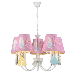 Luminária Infantil Lustre 5 Cúpula Abajur