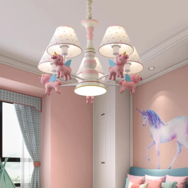 Lustres carrossel rosa para quarto de crian as candeeiro do quarto da princesa moderno rom ntico 2 luminarias Miresa Lustres e arandelas em promocao e barato