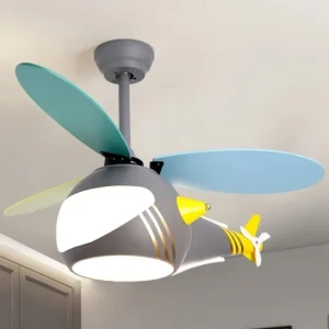 Luminária Infantil Pendente Criativo Helicóptero Com Luz De LED