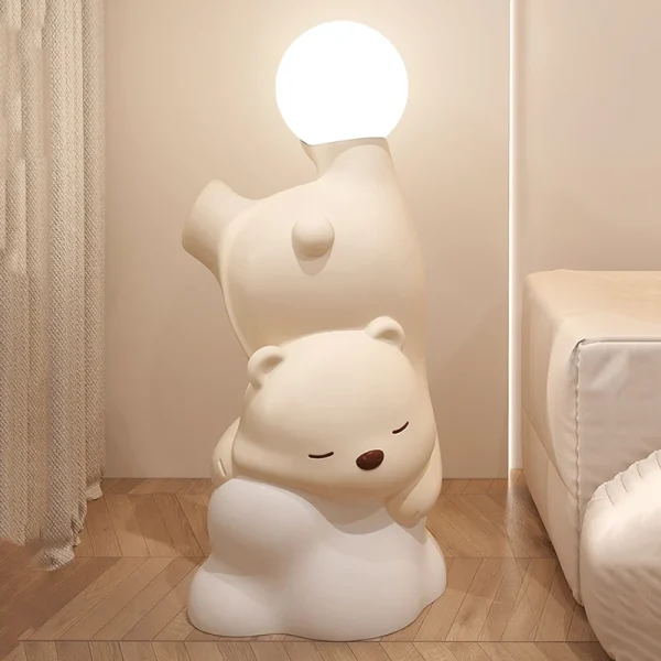 Luminária Chão Infantil Deitado Urso