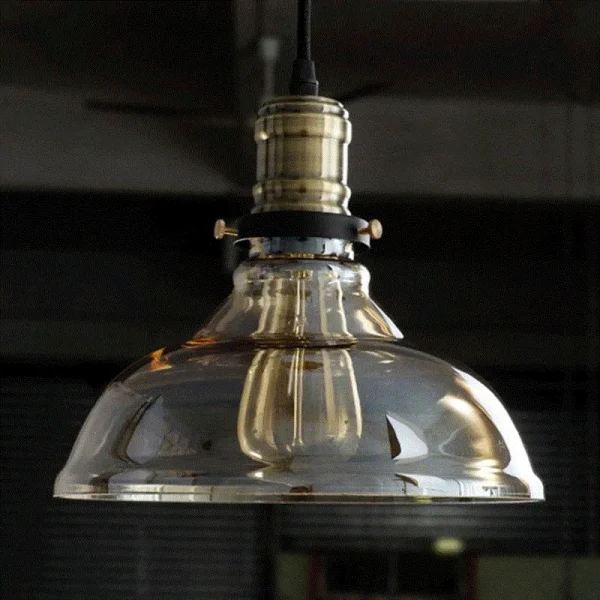 Luminária Pendente Vidro Industrial Modelo 2024/2025