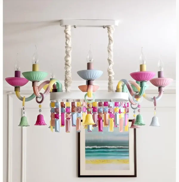 Lustre suspenso colorido macaron para crian as lumin ria criativa lumin ria pendente de vidro 1 luminarias Miresa Lustres e arandelas em promocao e barato