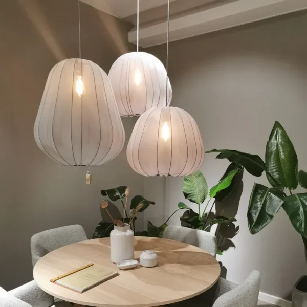 kf S3387cb30fc934bc68e29c8f1fe04e69b8 Wabi Sabi Style Balloon Pendant Lamp Silk Lantern Creative Fabric Lamp Living Room Bedroom Staircase Aisle e1723180547457 luminarias Miresa Lustres e arandelas em promocao e barato