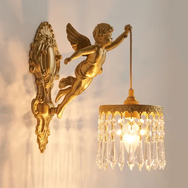 Arandela Dourada Lustre Design Francês Vintage