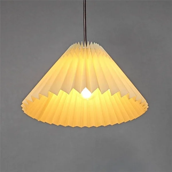 kf Se7588437fbd442bc9b2e2026203ef404L Nordic Origami Pendant Lights Ceiling E27 Base Pleated Lampshade Hanging Lamp Dining Room Kitchen Home Decor luminarias Miresa Lustres e arandelas em promocao e barato