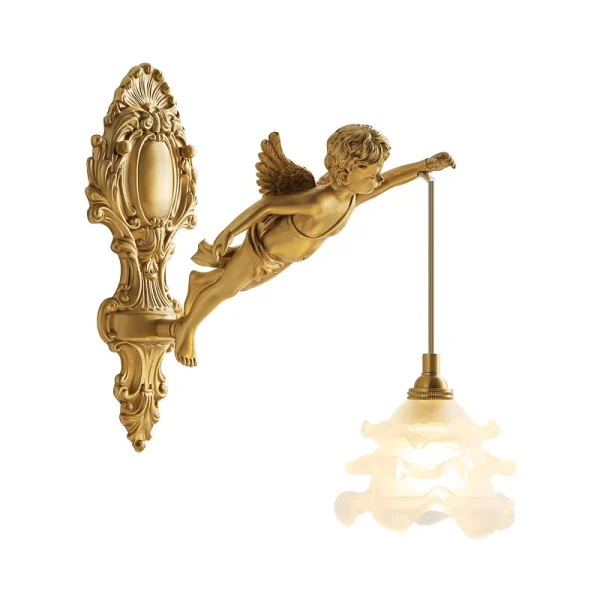 Arandela Dourada Lustre Design Francês Vintage - Image 3
