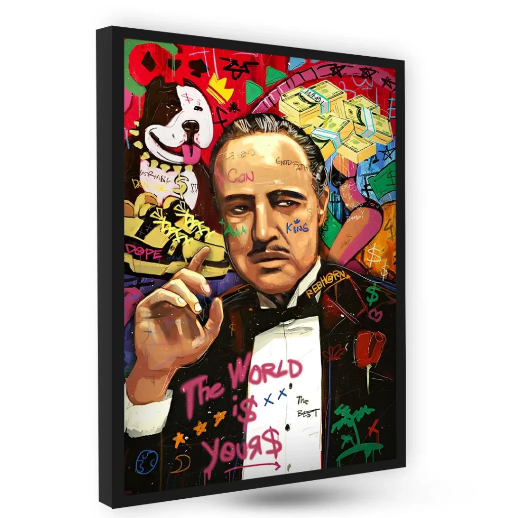 quadro decoracao don corleone poderoso chefao 233 3 cf513937fa737673988653fac79c8275 luminarias Miresa Lustres e arandelas em promocao e barato