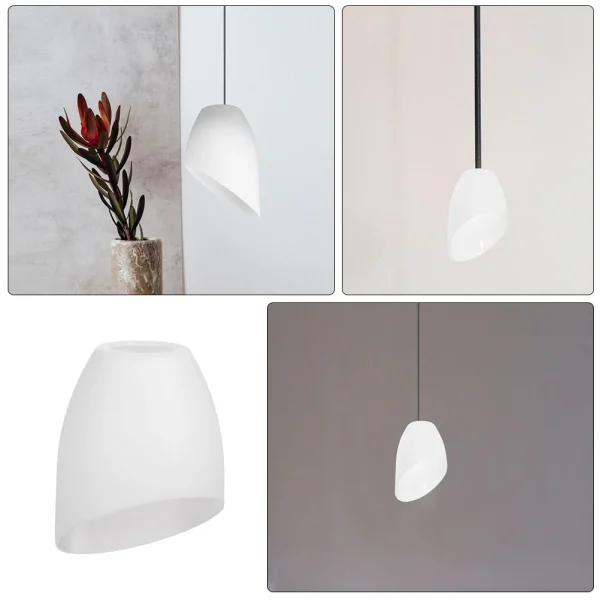 2Psc Cúpula Plástico Branco Substituição De Luminárias - Image 3