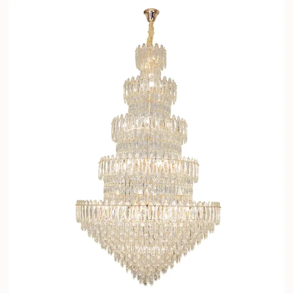 Lustre Grande Moderno Imperial De Cristal Para Escadas e Tetos Duplos - Image 4