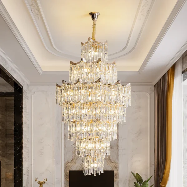 Lustre Duplex De Cristal K9 Para Escadas - Image 2