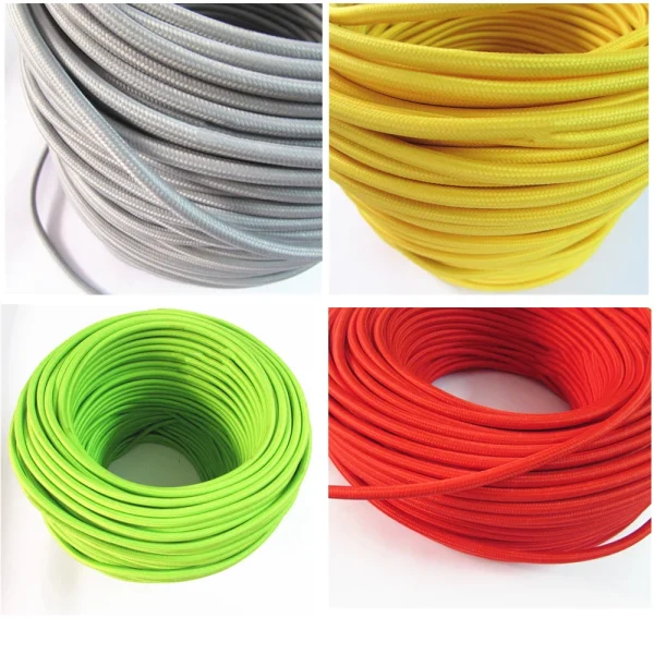 kf S2ffb99cf651f4c4eb908bfdbd40cefd9H 2 0 75mm Vintage Electrical Wire Pendant Lamp Cable Twisted Textile Copper Retro Cord Edison Pendant luminarias Miresa Lustres e arandelas em promocao e barato