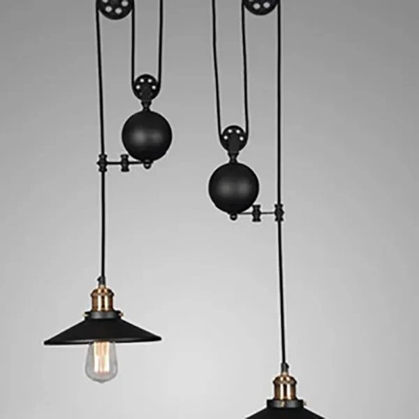 kf S45b2e4eaabad4a53849a1dadb381c0c8G Ferro vintage polia lustre LED galvaniza criativo Bar decora o de casa l mpada do teto luminarias Miresa Lustres e arandelas em promocao e barato