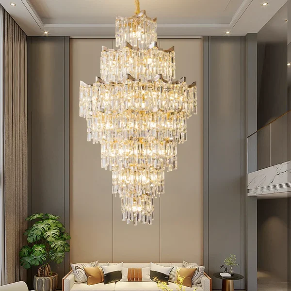 Lustre Duplex De Cristal K9 Para Escadas - Image 3
