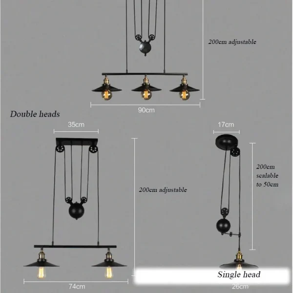 kf S9d12079927e54f1897c17fe93f823dfbb Ferro vintage polia lustre LED galvaniza criativo Bar decora o de casa l mpada do teto luminarias Miresa Lustres e arandelas em promocao e barato