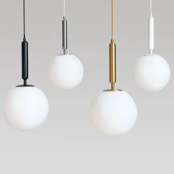 kf Scea7cfd87e454e4583e422b28eea944aE Modern Glass Ball Led Pendant Lamp Fixtures Bedside Gold Indoor Kitchen Hanging Lights Luminaire Dining Room luminarias Miresa Lustres e arandelas em promocao e barato