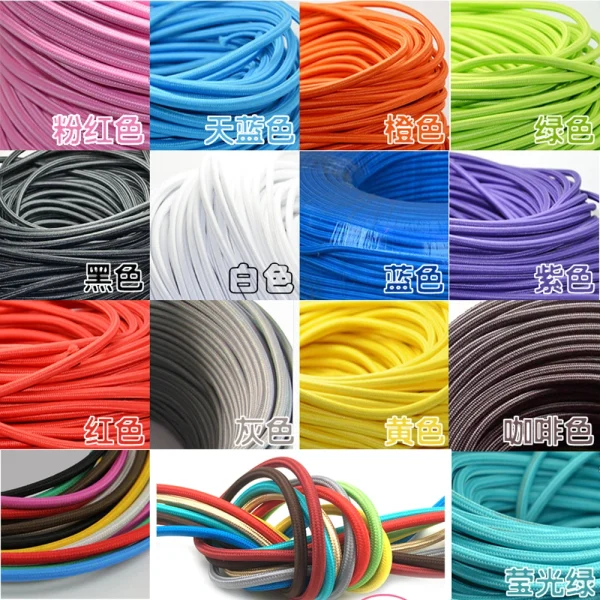 kf See5e1b24489547ee9ec8a5cb66f24c36v 2 0 75mm Vintage Electrical Wire Pendant Lamp Cable Twisted Textile Copper Retro Cord Edison Pendant luminarias Miresa Lustres e arandelas em promocao e barato