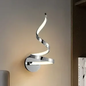 Arandela Pirâmide Espiral Alumínio e Luz LED