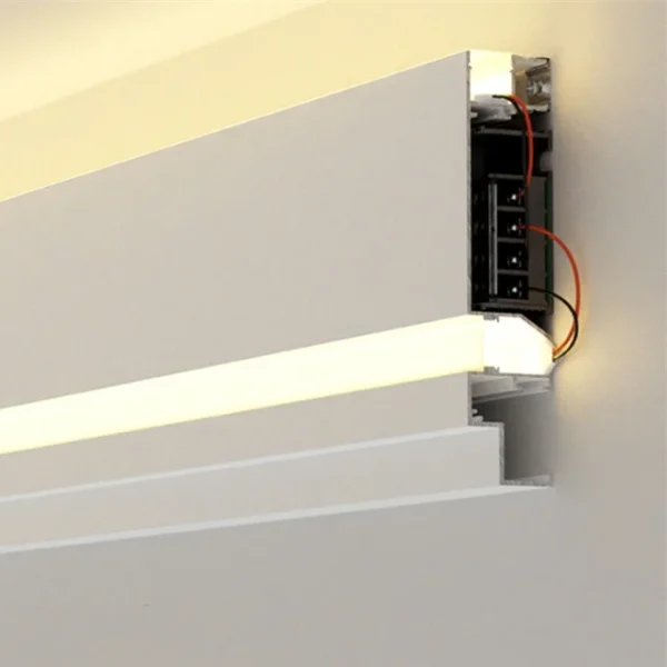 Moldura Para Teto Perfil Canto Alumínio Luz LED