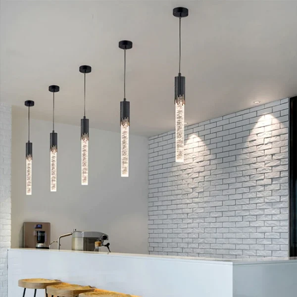 kf S692c46eed9934a768c66a864c17b0402I Modern Single Crystal Glass LED Pendant Lamp Pendurado L mpada Ouro Preto Quarto Cabeceira Pequeno Candelabro luminarias Miresa Lustres e arandelas em promocao e barato