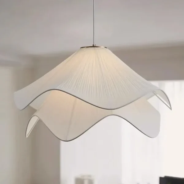 Lustre Tecido Luz Confortável Design Rústico Moderno