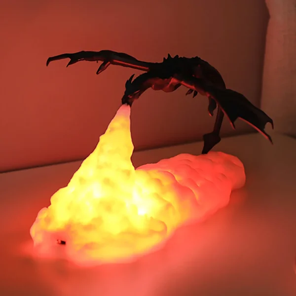 Luminária Halloween 3D Infantil Forma de Dragão