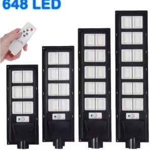 Poste Iluminação Pública Solar Painel LED Sensor de Movimento