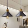 Lumin-ria-pendente-vintage-lumin-ria-de-loft-com-l-mpada-retr-suspensa-abajur-para-cozinha-2 Pendente vintage retrô cônica