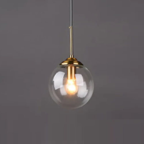 Pendente bola de vidro transparente moderno marca miresa Pendente de teto bola vidro