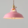 pendente teto luminaria industrial rosa marca miresa Pendente retrô industrial colorido