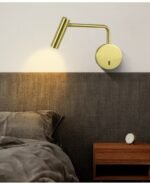 Luminária parede arandela com interruptor 3w para leitura Arandela com botão de liga/desliga na base Miresa