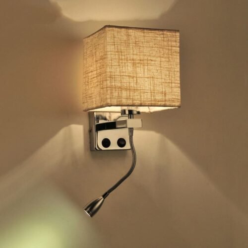 Lumin-ria-de-parede-de-tecido-moderno-luz-de-cabeceira-swtich-para-escada-hotel-corredor-sala Arandela abajur luz led flexível Miresa