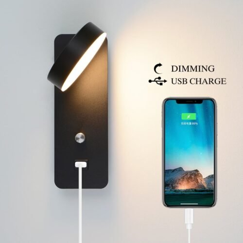 Lumin-ria-de-parede-led-9w-com-carregamento-usb-pe-a-de-ilumina-o-n-rdica Arandela USB carrega Smartphone