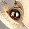 Lumin-ria-pendente-de-teto-estilo-n-rdico-l-mpada-led-rotativa-multifuncional-ilumina-o-para-2 Pendente dourado decorativa acrílico