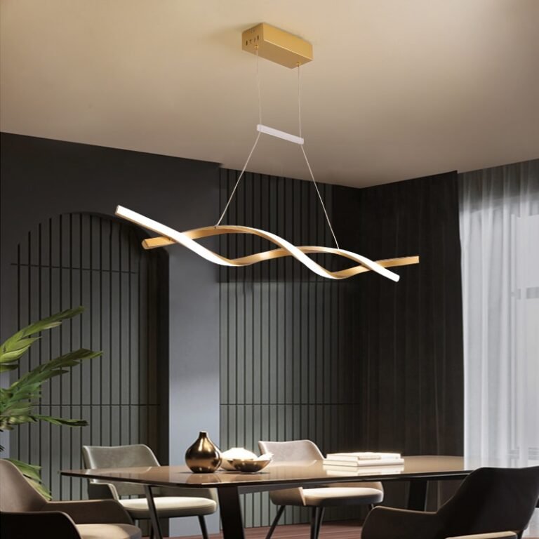 Lustre retangular mesa de jantar miresa