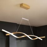 Lustre retangular mesa de jantar miresa