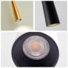 Lumin-ria-suspensa-cone-com-tubo-longo-lumin-ria-led-antirreflexo-de-12w-para-cozinha-e-3 Pendente cone tubo longo