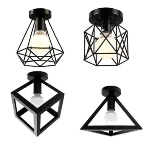 Luminaria_sobrepor_plafon_gaiola_aramado_preto_industrial_miresa Plafon industrial aramado gaiola miresa
