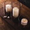 Porta-velas-em-vidro-transparente-8cm-decora-o-para-casa-velas-casamento-feriados-jantar-luz-de-2 Porta vela de vidro cilíndrico