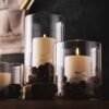 Porta-velas-em-vidro-transparente-8cm-decora-o-para-casa-velas-casamento-feriados-jantar-luz-de-3 Porta vela de vidro cilíndrico