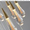 Lustre gota chuva cristal