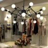 Lustre Spider industrial preto