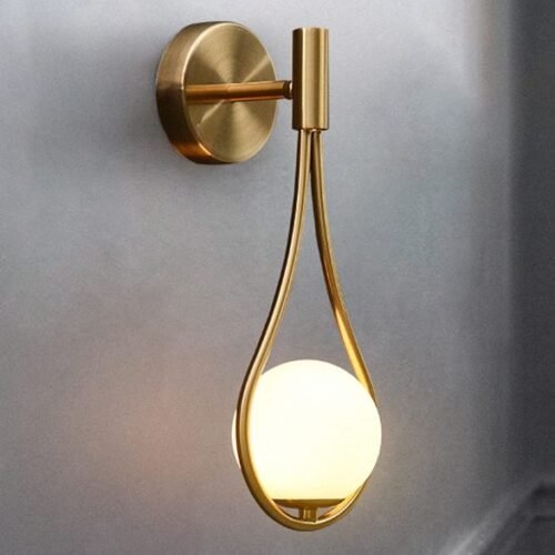Lumin-ria-de-parede-moderna-bola-de-vidro-arandela-dourada-de-luxo-para-sala-de-estar Arandela Gota Dourada