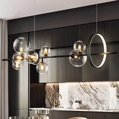 Lustre-bola-de-vidro-com-pingente-g9-lumin-ria-de-teto-l-mpada-para-casa-sala Miresa Lustre jabuticaba bola vidro