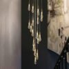 Lustre gota chuva cristal