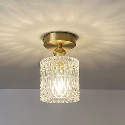 Plafon dourado vintage vidro