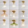 Plafon dourado vintage vidro miresa