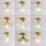 Plafon dourado vintage vidro miresa